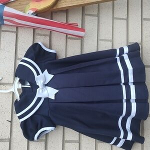 Sailor Dress (Navy& White)